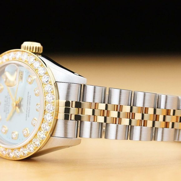 Sale! Rolex Crystal Blue 1ct+ Diamond Ladies Watch main image 4